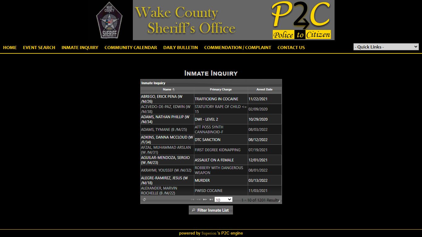 Wake County Sheriff's Office P2C