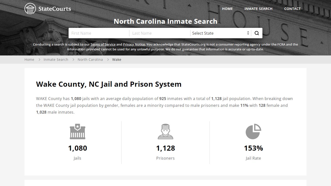 Wake County, NC Inmate Search - StateCourts